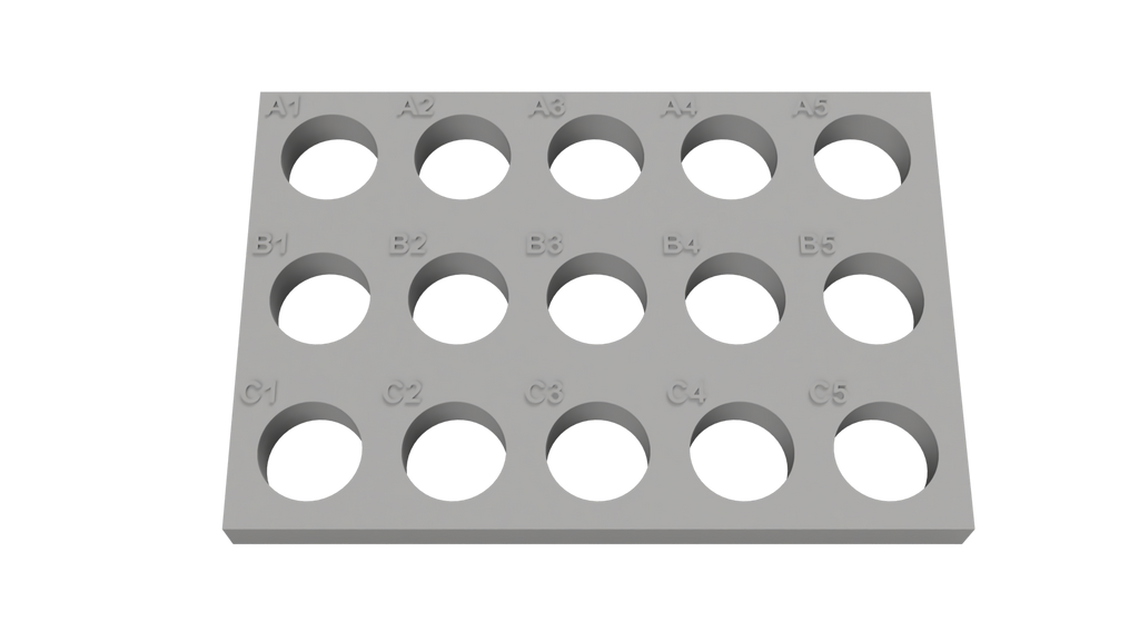 Tube Holder – 15× 15 mL Centrifuge Tubes