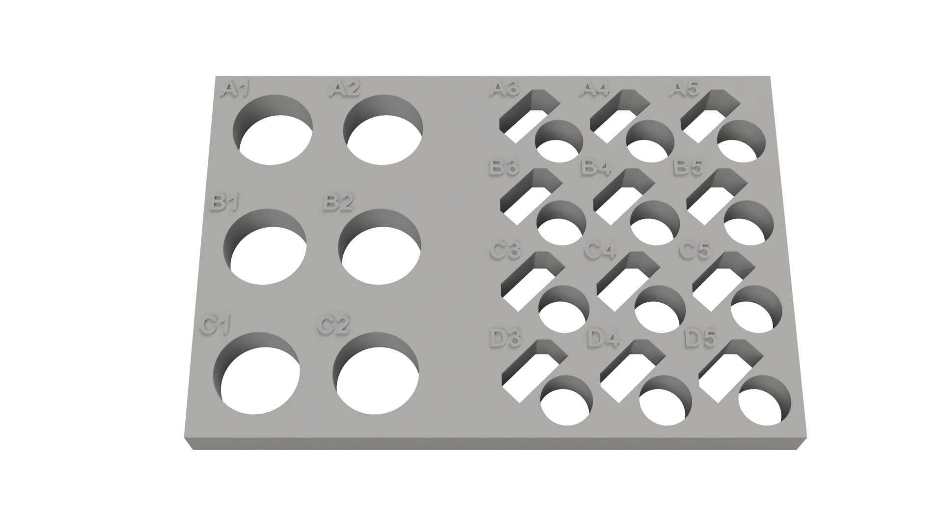Tube Holder – 6× 15 mL + 12× 1.5/2 mL Microcentrifuge Tubes (Flip Cap)