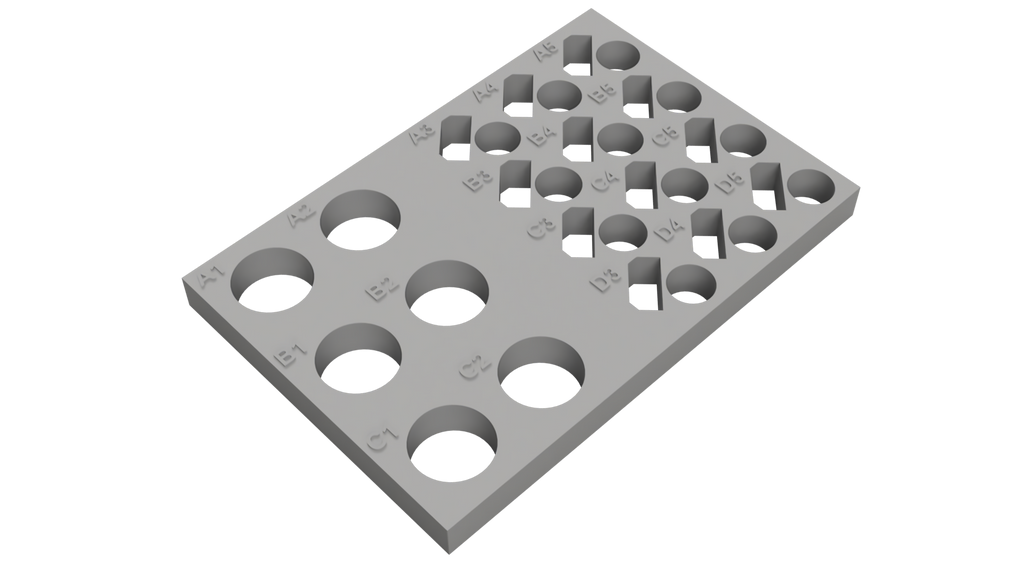 Tube Holder – 6× 15 mL + 12× 1.5/2 mL Microcentrifuge Tubes (Flip Cap)