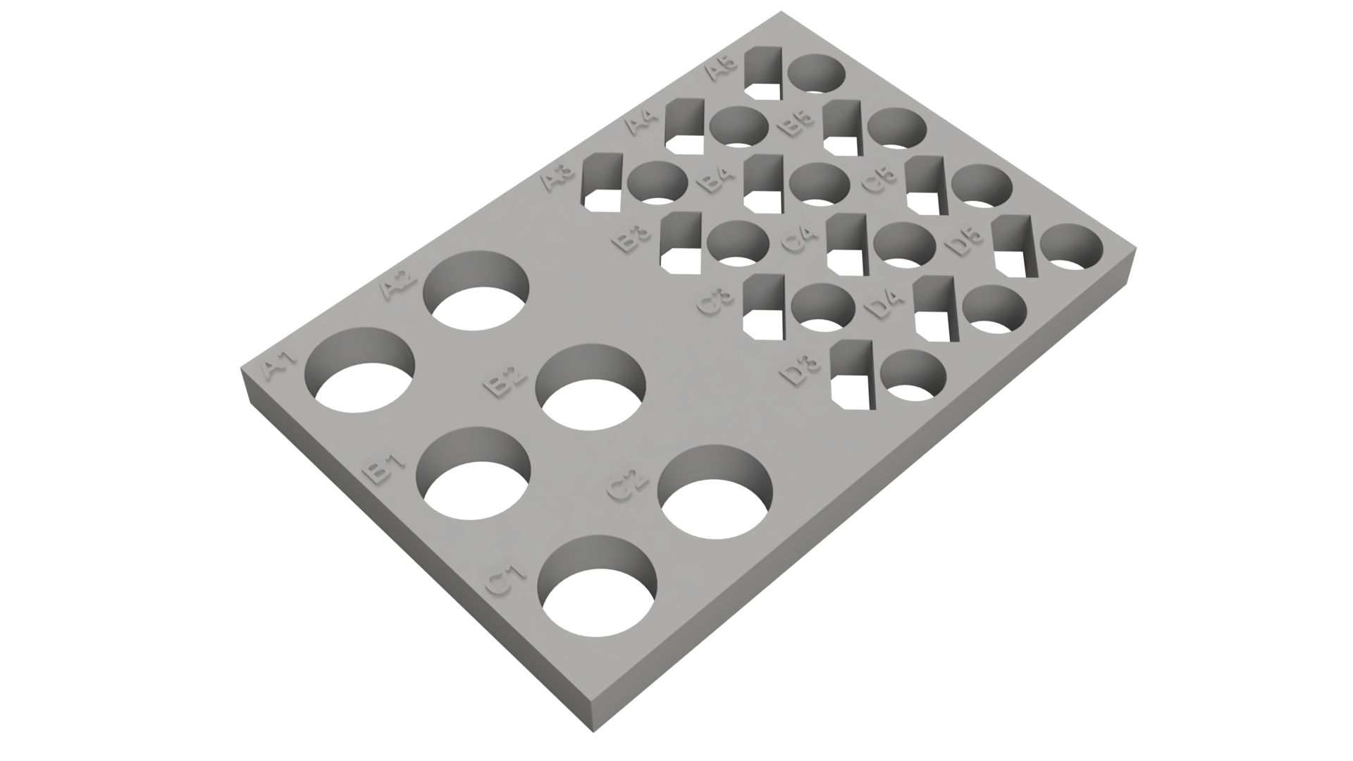Tube Holder – 6× 15 mL + 12× 1.5/2 mL Microcentrifuge Tubes (Flip Cap)