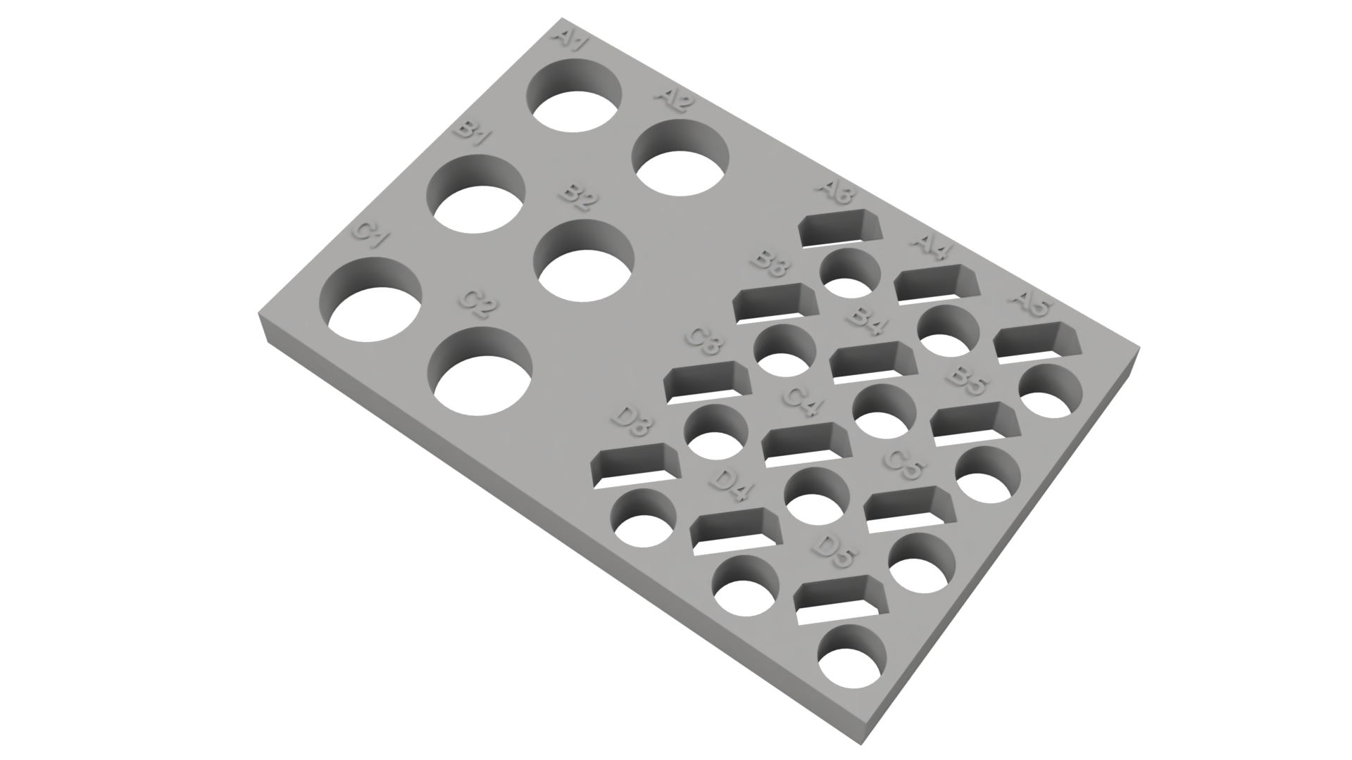 Tube Holder – 6× 15 mL + 12× 1.5/2 mL Microcentrifuge Tubes (Flip Cap)