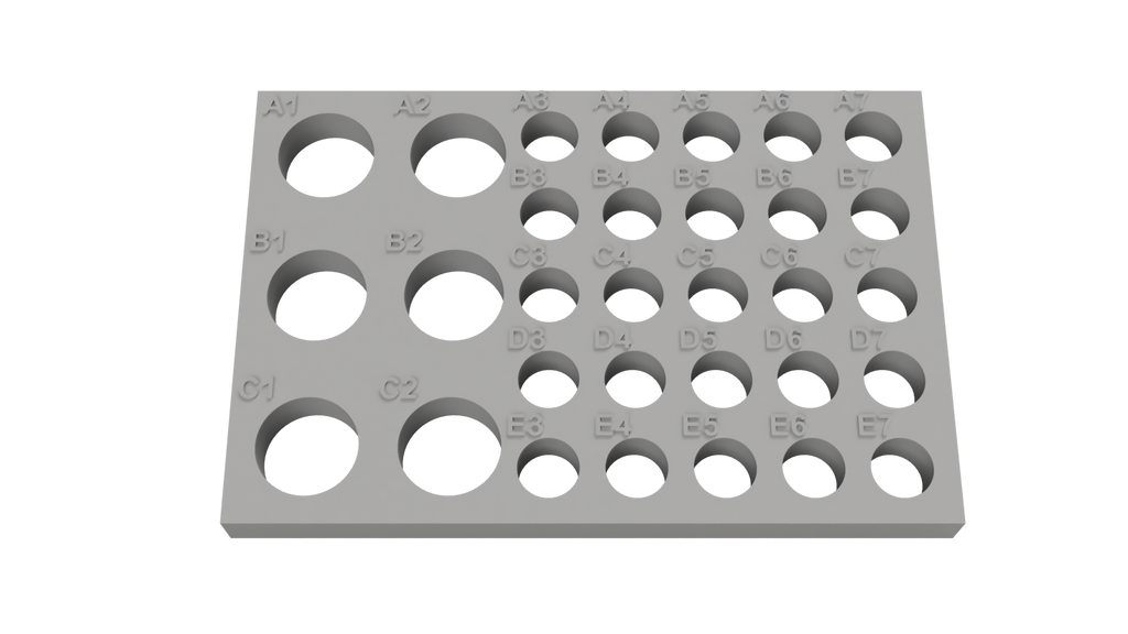 Tube Holder – 6× 15 mL + 25× 1.5/2 mL Cryo Tubes (Screw Cap)