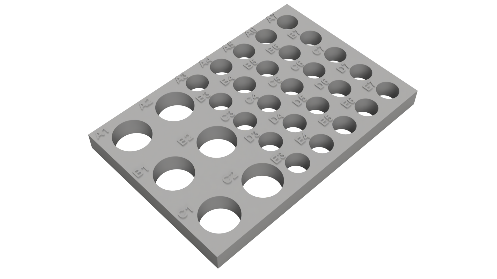 Tube Holder – 6× 15 mL + 25× 1.5/2 mL Cryo Tubes (Screw Cap)