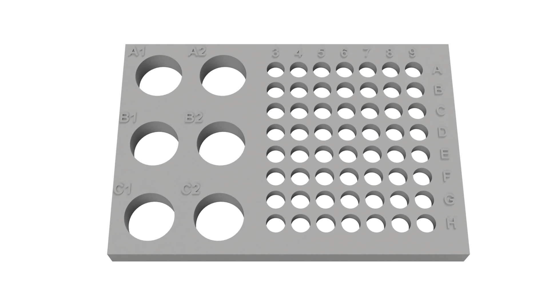 Tube Holder – 6× 15 mL + 56× 0.2/0.5 mL PCR Tubes/Strips
