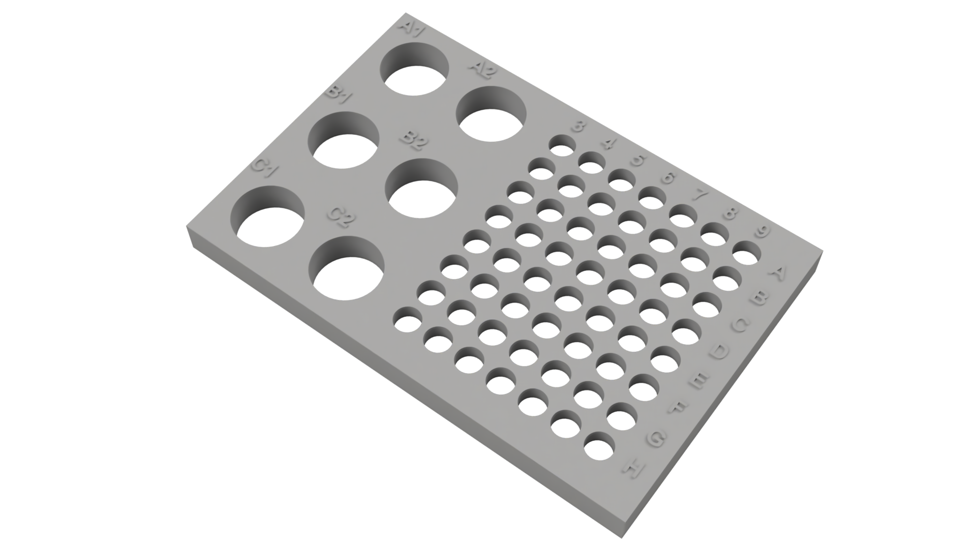 Tube Holder – 6× 15 mL + 56× 0.2/0.5 mL PCR Tubes/Strips