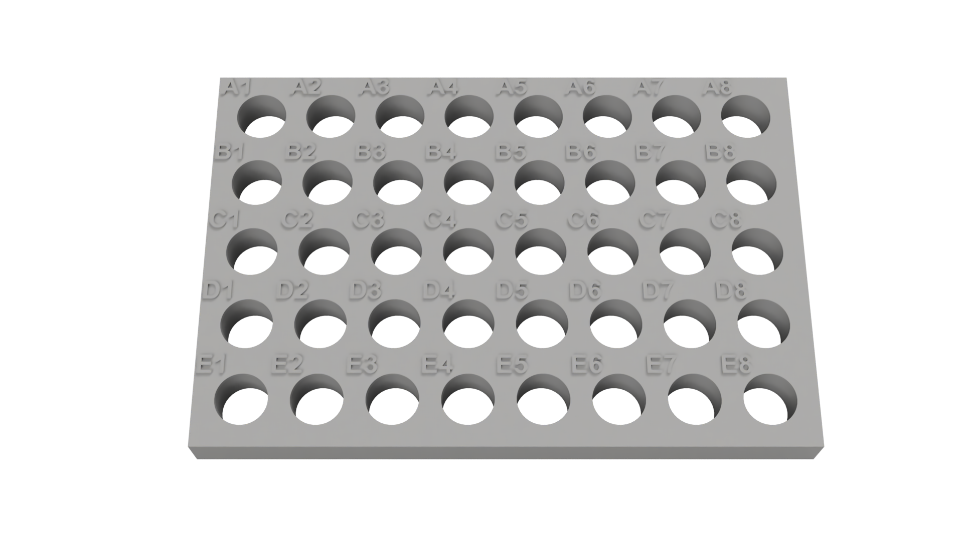 Tube Holder – 40× 1.5/2 mL Microcentrifuge & Cryo Tubes (Screw Cap)