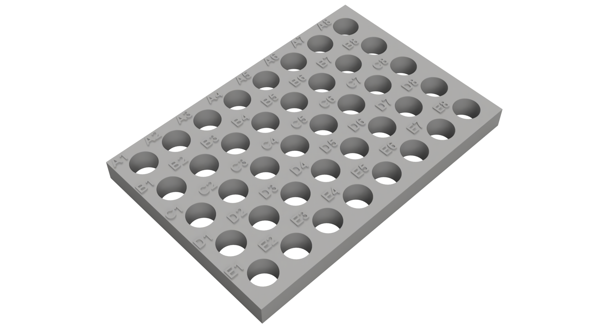 Tube Holder – 40× 1.5/2 mL Microcentrifuge & Cryo Tubes (Screw Cap)