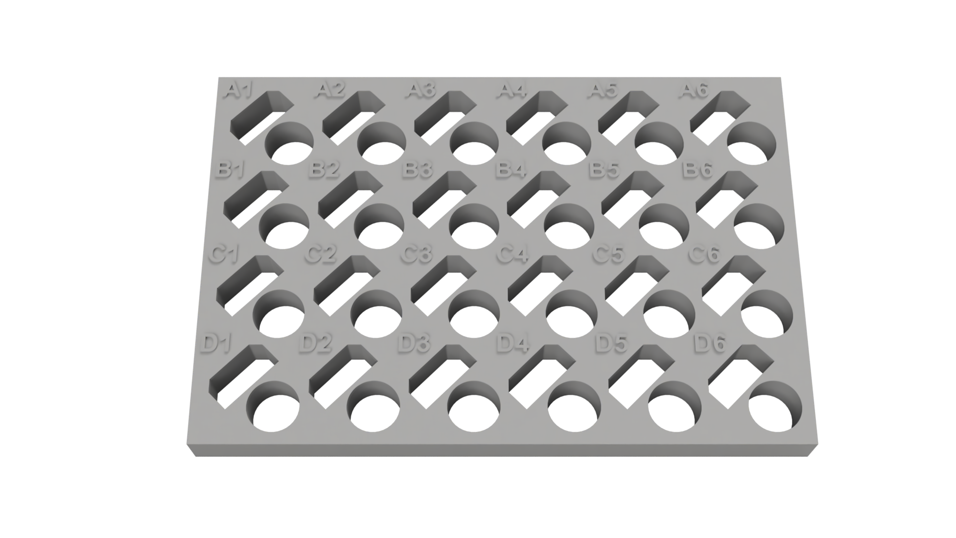 Tube Holder – 24× 1.5/2 mL Microcentrifuge Tubes (Flip Cap)