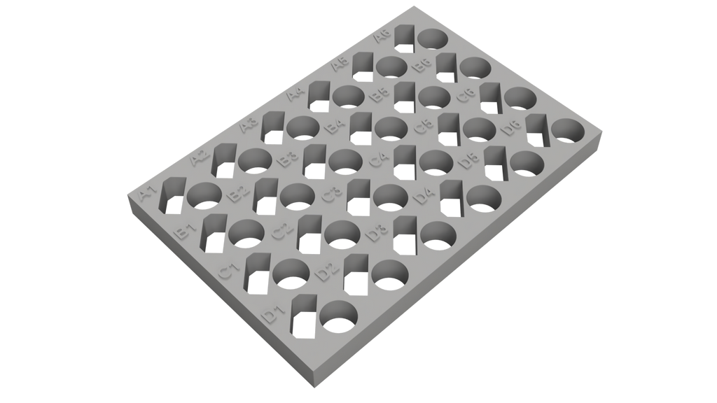 Tube Holder – 24× 1.5/2 mL Microcentrifuge Tubes (Flip Cap)
