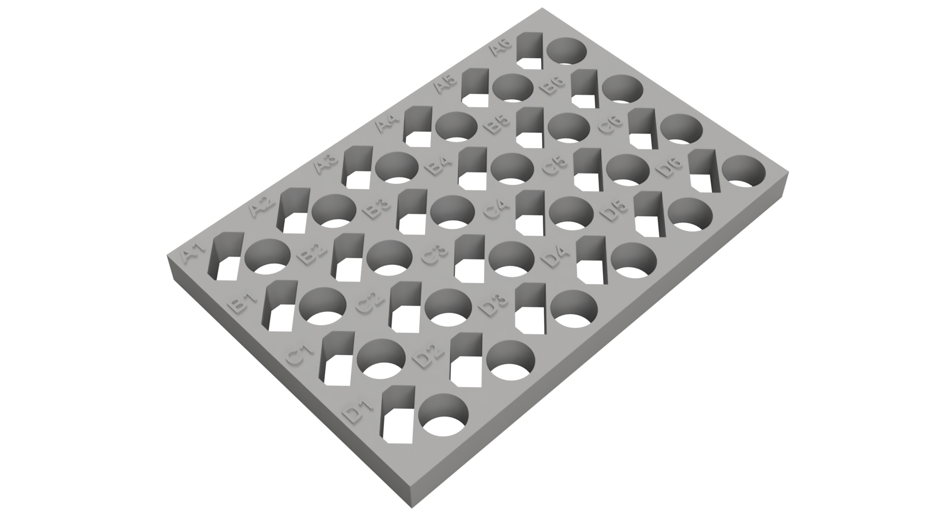 Tube Holder – 24× 1.5/2 mL Microcentrifuge Tubes (Flip Cap)