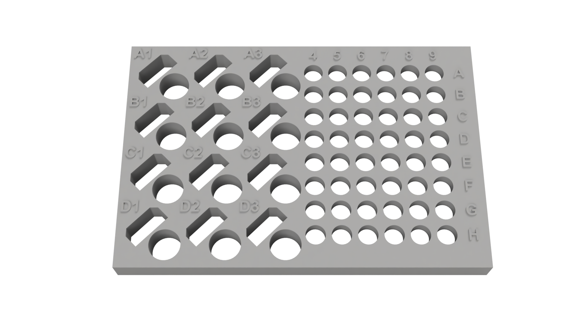 Tube Holder – 12× 1.5/2 mL Microcentrifuge Tubes (Flip Cap) + 48× 0.2/0.5 mL PCR Tubes/Strips