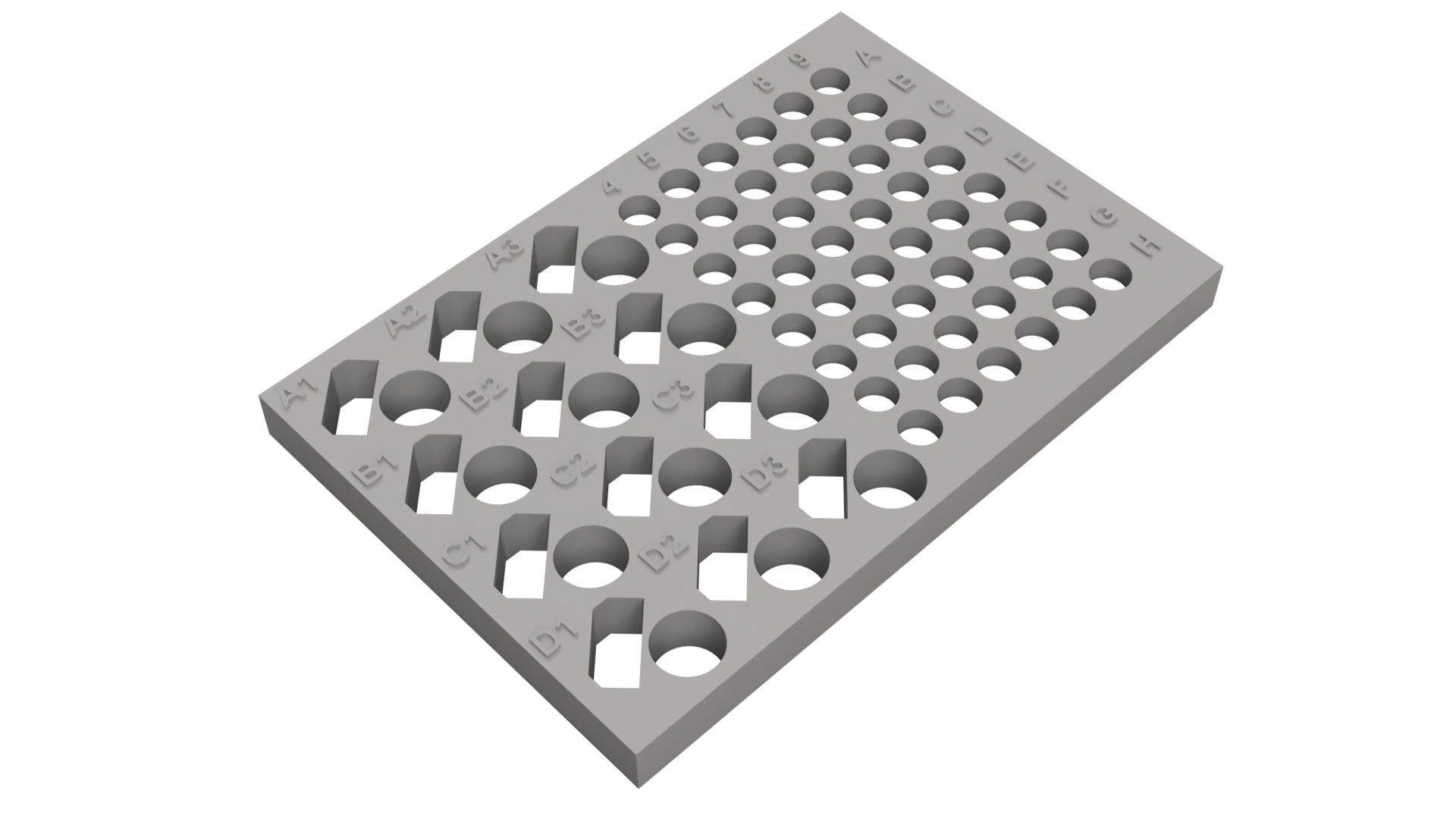 Tube Holder – 12× 1.5/2 mL Microcentrifuge Tubes (Flip Cap) + 48× 0.2/0.5 mL PCR Tubes/Strips