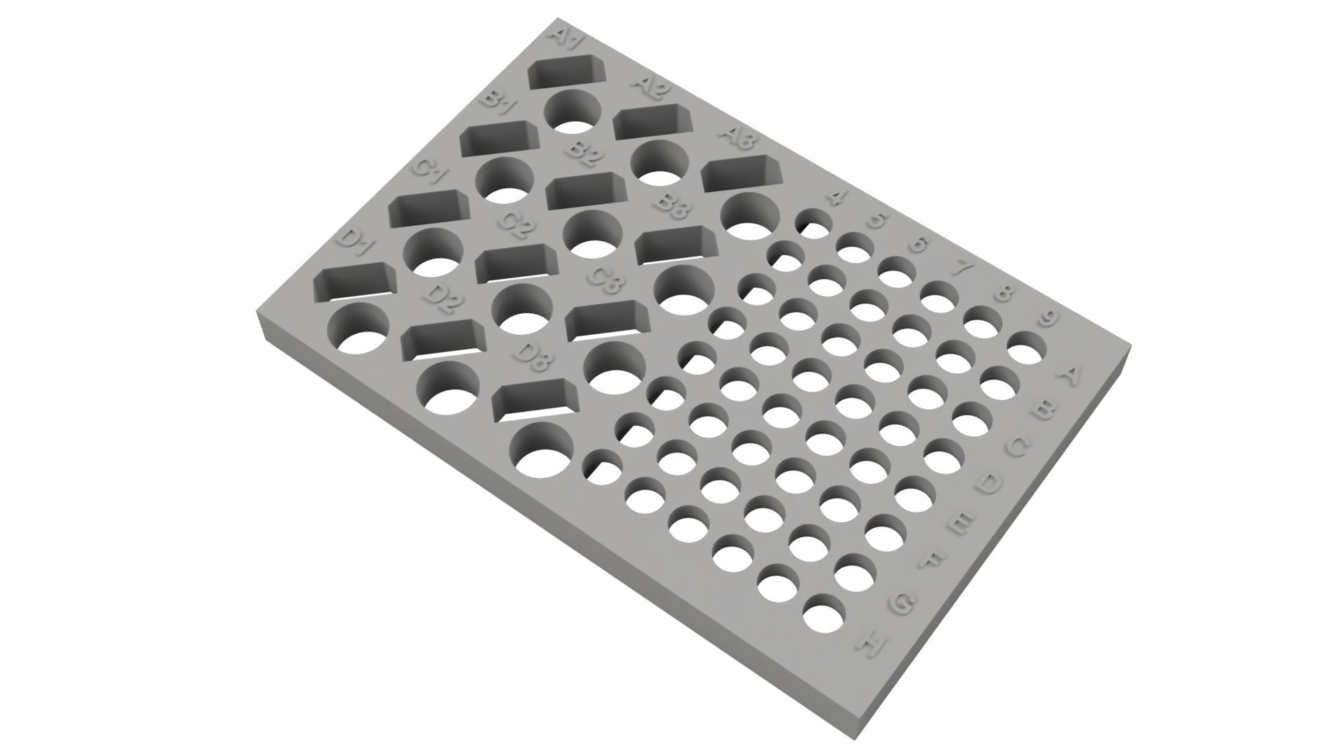 Tube Holder – 12× 1.5/2 mL Microcentrifuge Tubes (Flip Cap) + 48× 0.2/0.5 mL PCR Tubes/Strips