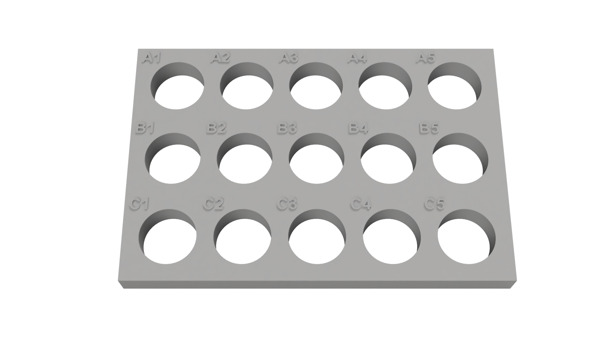 Tube Holder – 15× 5 mL Microcentrifuge & Cryo Tubes (Screw Cap)
