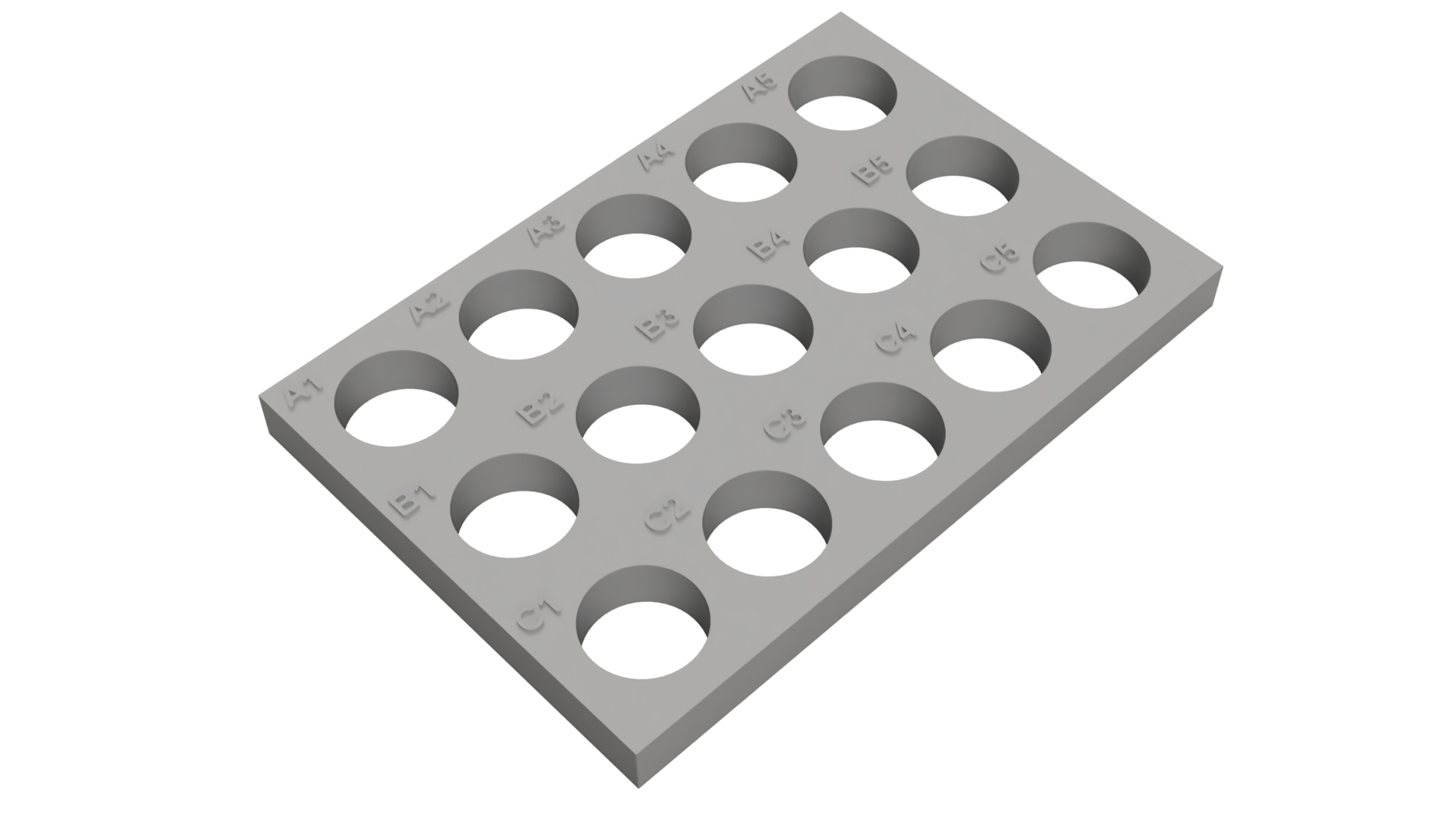 Tube Holder – 15× 5 mL Microcentrifuge & Cryo Tubes (Screw Cap)