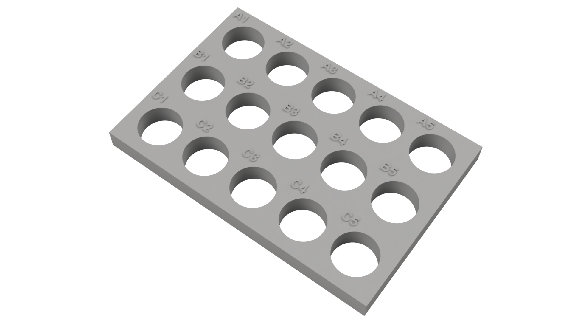 Tube Holder – 15× 5 mL Microcentrifuge & Cryo Tubes (Screw Cap)