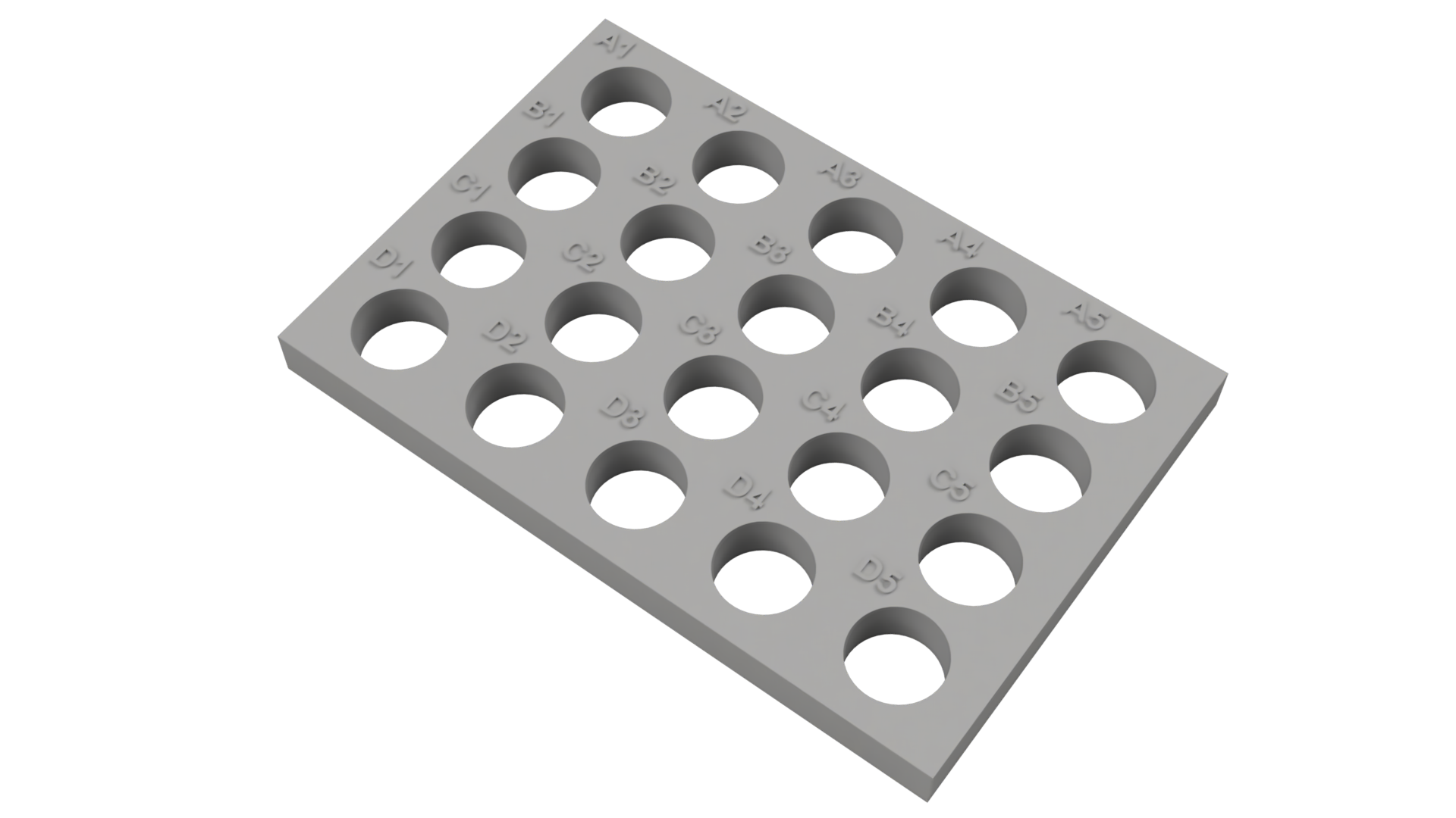 Tube Holder – 20× 5 mL Centrifuge & Cryo Tubes (Screw Cap)
